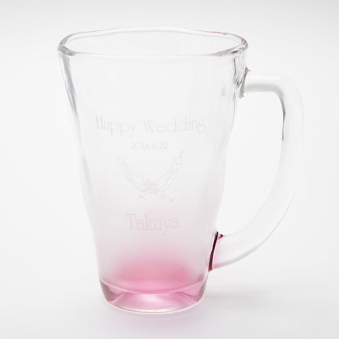 ビアマグ　ビールグラス　名入れ　グラス　プレゼント　ギフト　泡立ちビアマグ ハートエンジェル | 東洋佐々木ガラス | 02