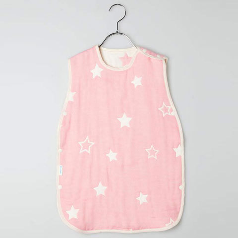 名前入れ　出産祝い　スリーパー　おくるみ　名前刺繍　名入れ　プレゼント　ギフト　名前入り 出産祝い 6層ガーゼスリーパー ジャガード織 星柄 | 名入れギフトKARIN | 01