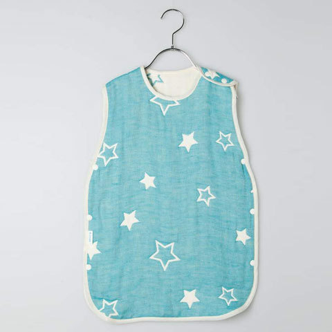 名前入れ　出産祝い　スリーパー　おくるみ　名前刺繍　名入れ　プレゼント　ギフト　名前入り 出産祝い 6層ガーゼスリーパー ジャガード織 星柄 | 名入れギフトKARIN | 02