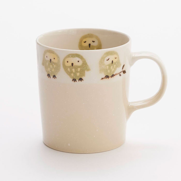 マグカップ　マグ　木箱　名入れ　プレゼント　ギフト　名入れ木箱入り フクロウ マグカップ １個入り UV　還暦祝い　退職祝い　記念品 | 名入れギフトKARIN | 02