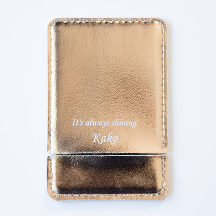 コンパクトミラー　ミラー　鏡　プレゼント　ギフト　誕生日　周年祝い　ノベルティ　記念品　名入れ手鏡 スリムプレートミラー UV | 名入れギフトKARIN | 02