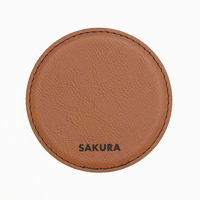 コースター　レザー　誕生日プレゼント　父の日　プレゼント　ギフト　名入れコースター レザー調 NOMI Laser | 名入れギフトKARIN | 02