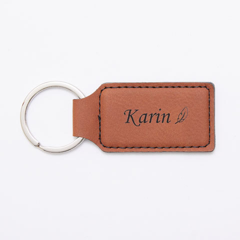 キーホルダー　レザー調　誕生日プレゼント　父の日　プレゼント　ギフト　レザー 名入れキーホルダー スクエア Laser | 名入れギフトKARIN | 02