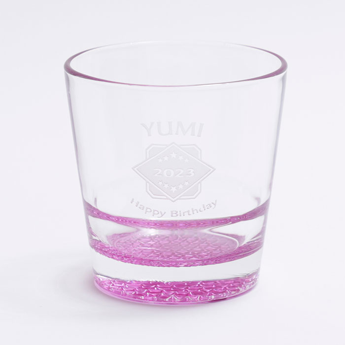 グラス　名入れ　プレゼント　ギフト　ロックグラス　ウイスキーグラス　名入れグラス　VIDIVI　モザイコ ボトムカラー ダブルオールドファッション　誕生日 | 名入れギフトKARIN | 04