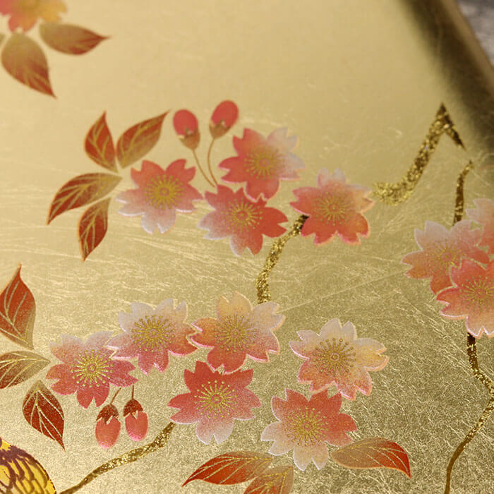 【値下げ】加賀箔工芸　金色花柄漆器重箱 値下げ】加賀箔工芸 金色花柄漆器重箱 値下げ】加賀箔工芸 金色花柄