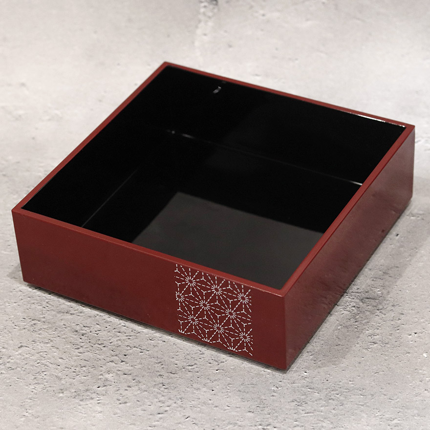 重箱 3段 5.0 三段重 麻の葉 夢小紋 朱 5寸 箱入り 三段 おしゃれ かわいい ランチボックス 和食器 和風 レトロ モダン お節 料理 送料無料 おせち用 お正月 高級 オードブル 運動会