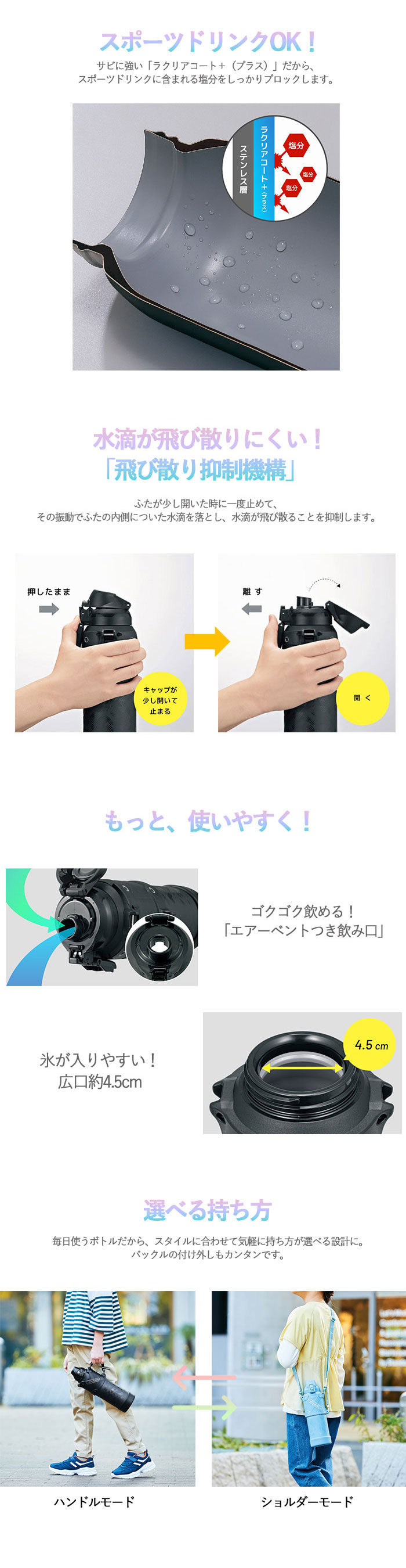 象印 名入れ ステンレス クールボトル 1.5L 保冷専用 SD-HB15 名前 ネーム 入り シームレスせん スポーツドリンクOK お手入れラク ショルダーベルト付き ハンドル 持ち運び 衝撃に強い 本体丸洗いOK 小学生 中学生 男の子 女の子