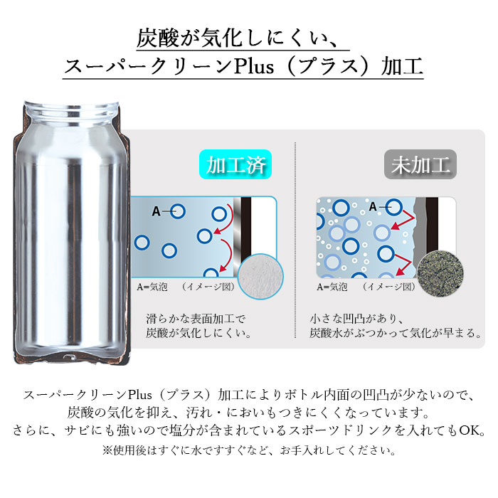 タイガー 水筒 真空断熱 炭酸ボトル 600ml 食洗機対応 MKB-T060 マグボトル 炭酸 ビール ハイボール 保温 保冷 送料無料｜karinhonpo2951｜07