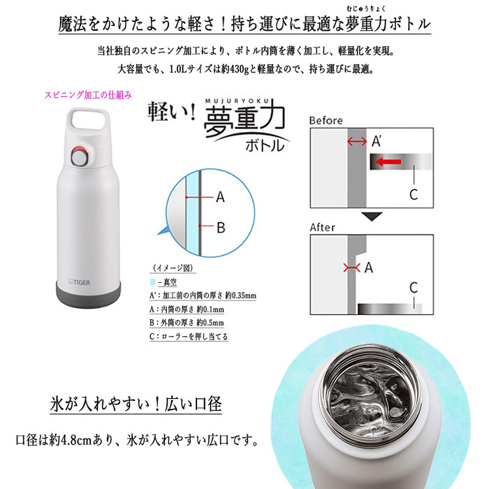 tianmag5 専用　商品C タイガー魔法瓶 水筒 1.5リットル 名入れ 真空断熱ボトル 1.5L