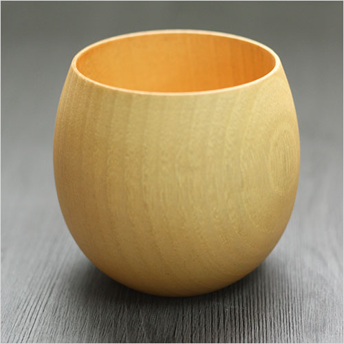 木製 コップ 木のエッグカップ ナチュラル 約180cc