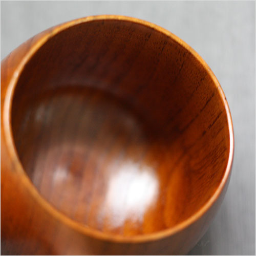 木製 コップ 木のエッグカップ 漆 約180cc