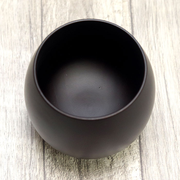 コップ 木製 エッグカップ 濃茶 約180cc