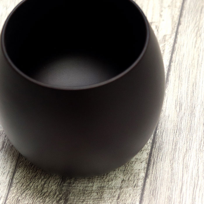 コップ 木製 エッグカップ 濃茶 約180cc