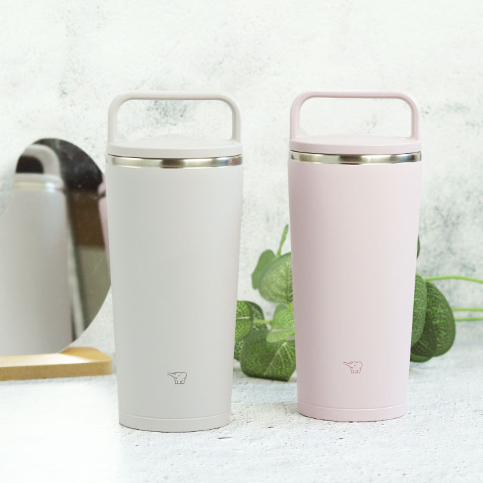 象印 ステンレス キャリー タンブラー 300ml 持ち運び 保温 保冷 蓋付き 持ち手付き おしゃれ かわいい アースカラー くすみカラー
