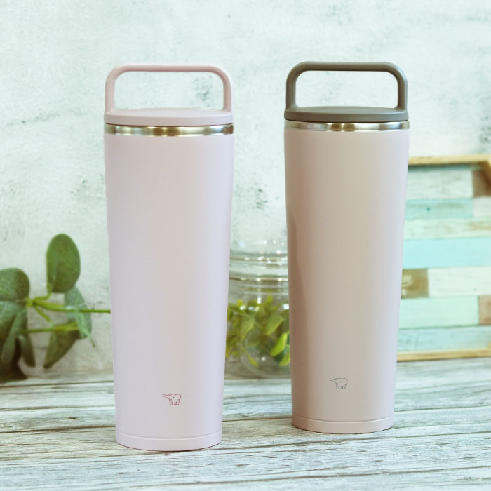 象印 ステンレス キャリー タンブラー 400ml 持ち運び 保温 保冷 蓋付き 持ち手付き おしゃれ かわいい アースカラー くすみカラー