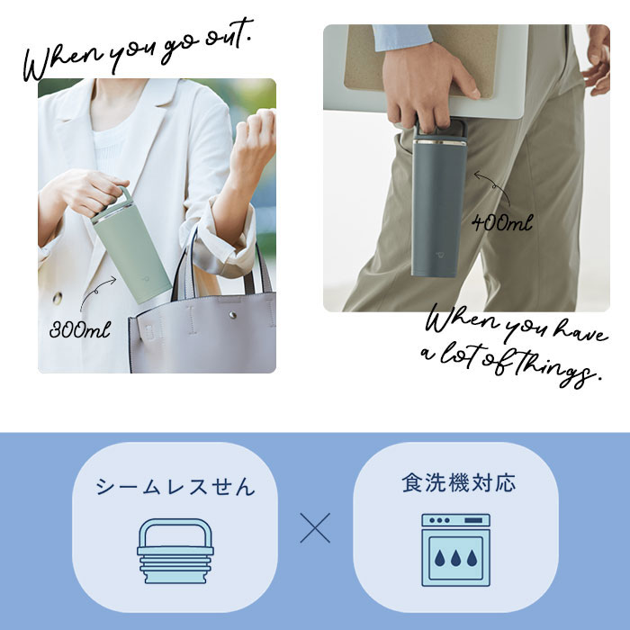 象印（ZOJIRUSHI） 名入れ ステンレス キャリー タンブラー 400ml ねこ