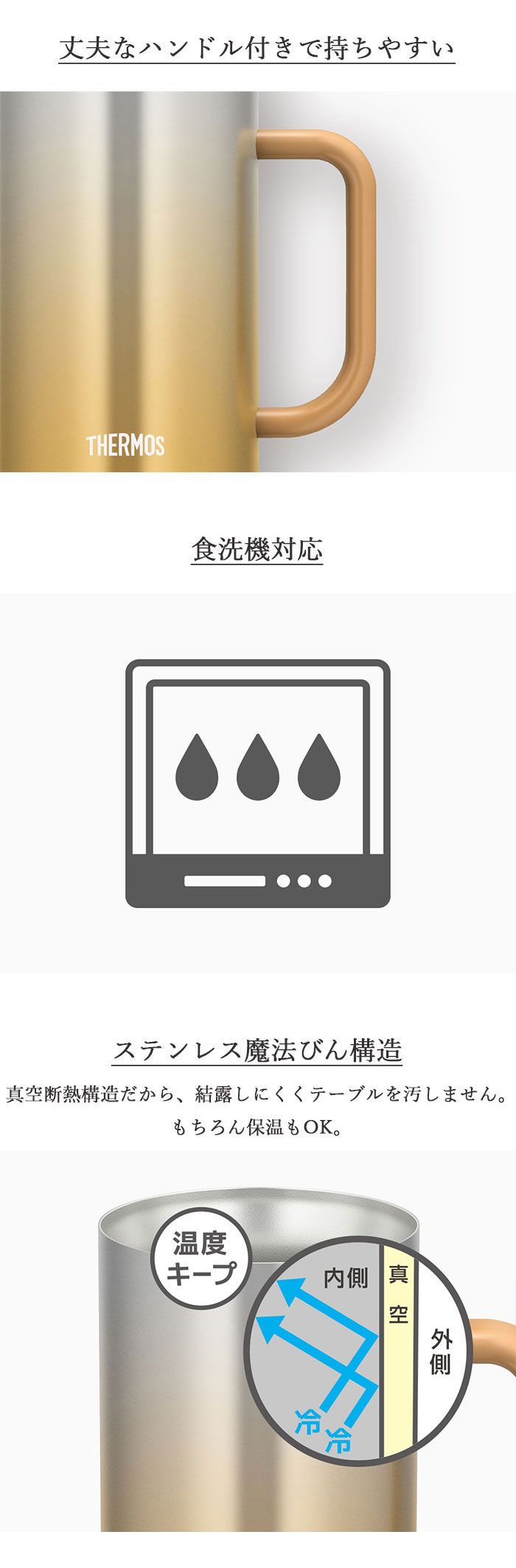 名入れ サーモス 真空断熱 ジョッキ 720ml JDK-720C 食洗機対応 保温 保冷 ステンレス 箱入り 名前入り おしゃれ プレゼント 男性 女性 誕生日 記念日 お父さん お母さん 敬老 焼酎 ビール ハイボール