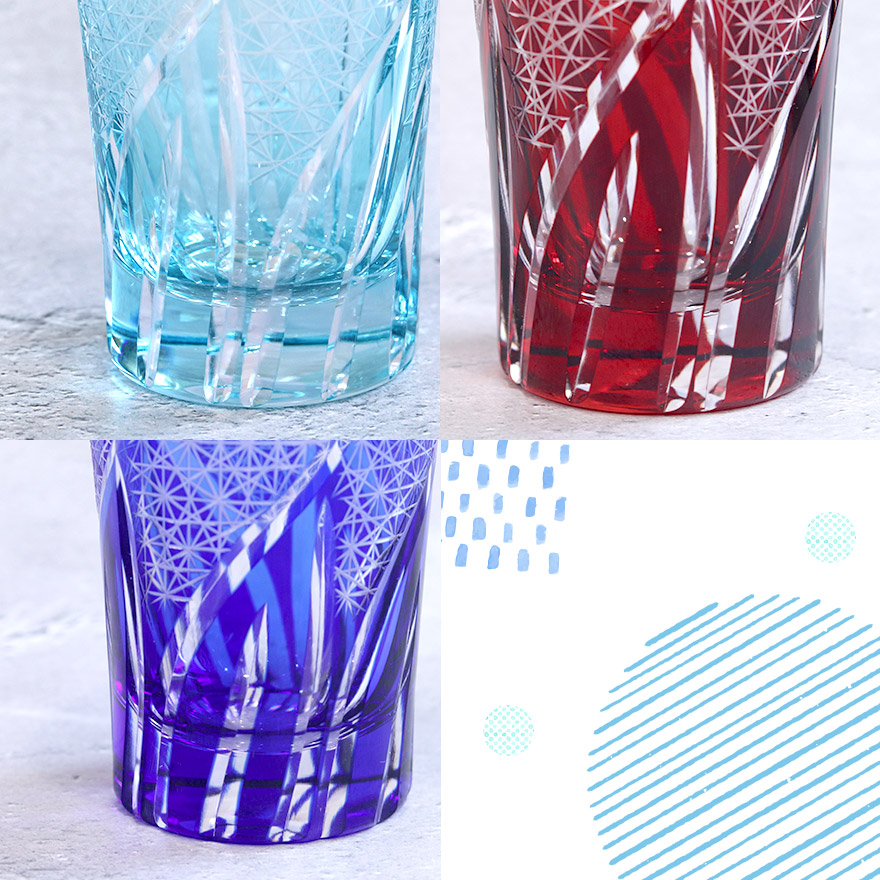 切子グラス 食洗機対応 切子 ビールグラス 400cc 菊つなぎ 大 おしゃれ