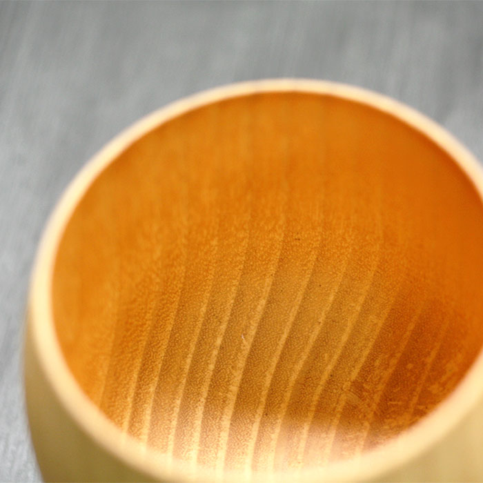 木製 コップ 木のエッグカップ ナチュラル 約180cc