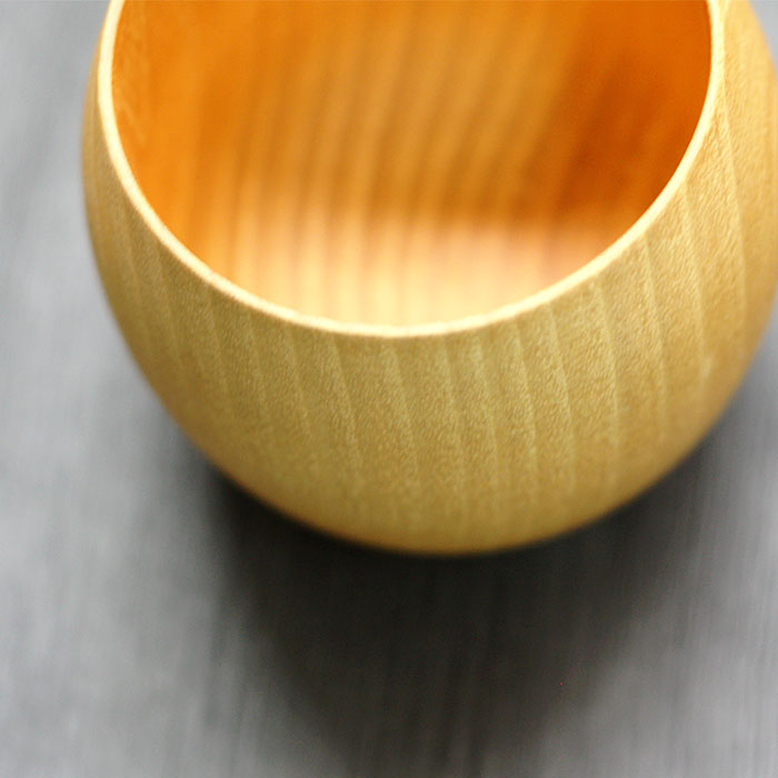 木製 コップ 木のエッグカップ ナチュラル 約180cc