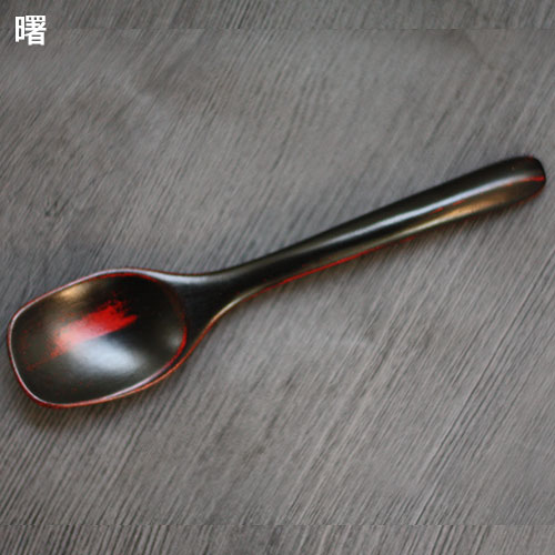 デッドストック！上質溜塗の美しいデザートスプーン＆フォークセット（検山中塗漆器 デッドストック！上質溜塗の美しいデザートスプーン＆フォーク