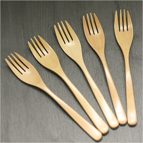 木製 カトラリー 木のフォーク・スプーンセット スプーン5本 フォーク5本 10本セット ナチュラル 約18cm