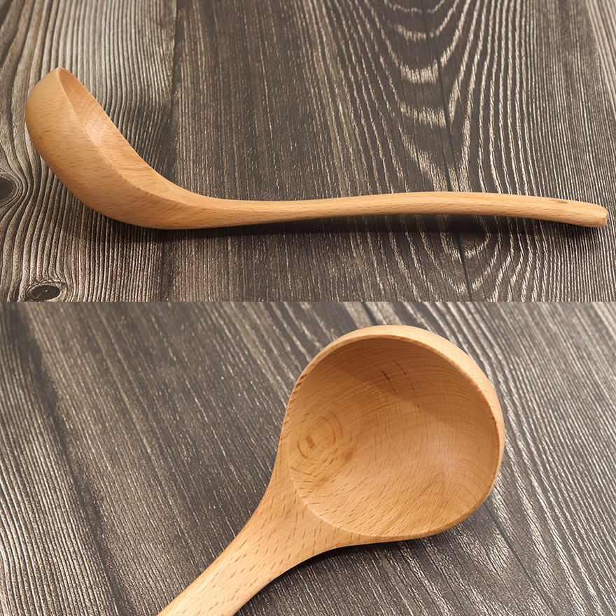 木製 お玉 ブナの木 27cm メール便不可 おたま ブナ 天然木 ナチュラル