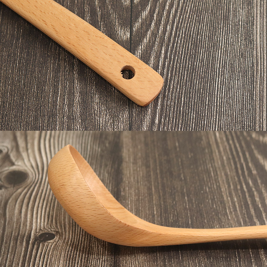 木製 お玉 ブナの木 27cm メール便不可 おたま ブナ 天然木 ナチュラル