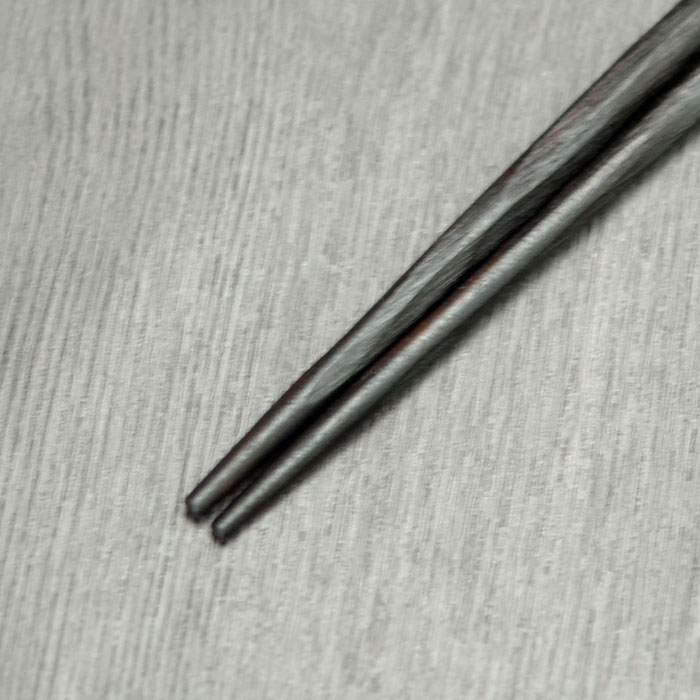 木製 お箸 日本製 国産 漆塗り 縞黒檀 彫刻木箸 23cm