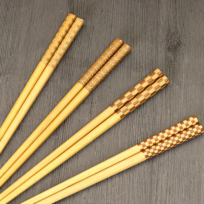 箸 木製 食洗機対応 食器乾燥機対応 ナチュラル小紋 約23cm 全4種