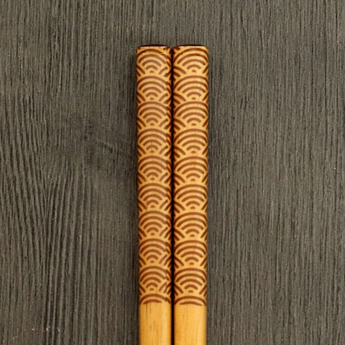 箸 木製 食洗機対応 食器乾燥機対応 ナチュラル小紋 約23cm 全4種 日本