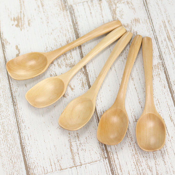 木 スプーン セット デザートスプーン 5本セット 木製 おしゃれ かわいい set セット 北欧 アイス デザート プリン コーヒー お茶 ティー お家 カフェ 漆 洋風 洋 和風 和 食器 カトラリー モダン キッズ