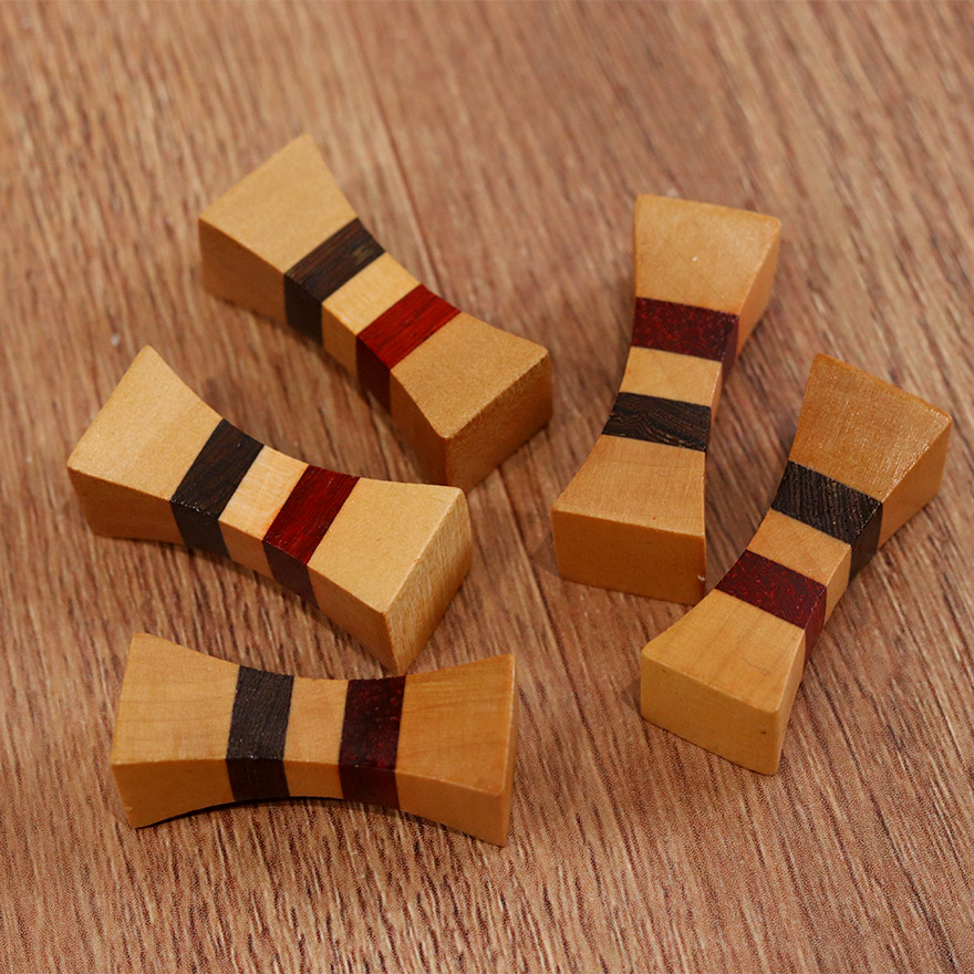 木製 箸置き 寄木 木の箸置き