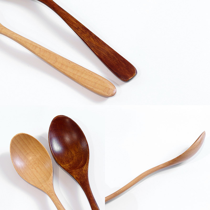 スプーン 木製 食洗機対応 ナノテックコーティング