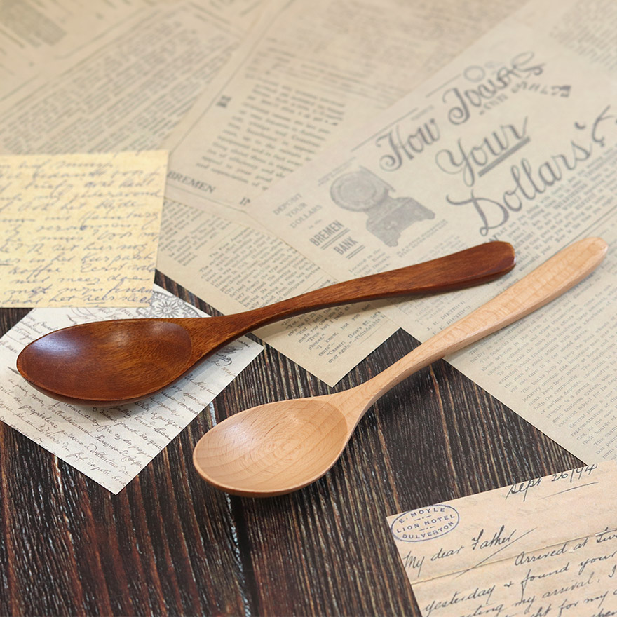 スプーン 木製 食洗機対応 ナノテックコーティング