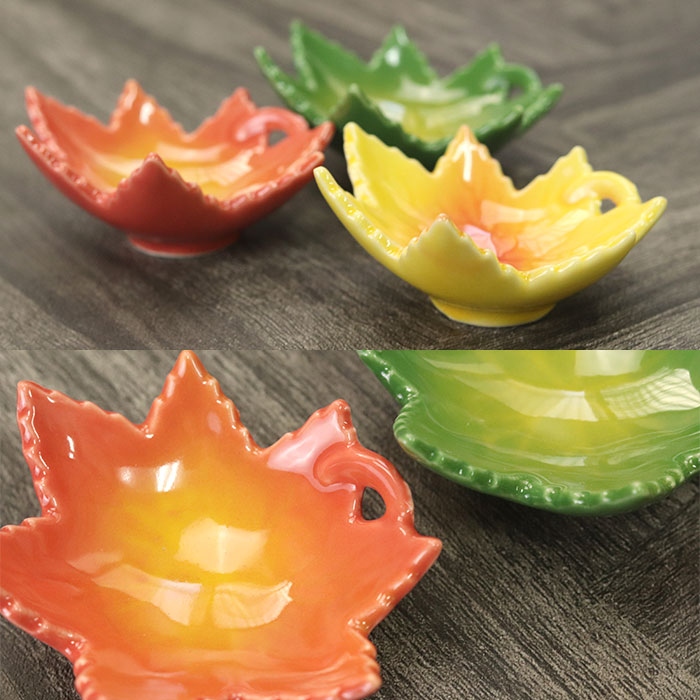 小鉢 もみじ型 珍味入 全3種 : 曲げわっぱ弁当箱の漆器かりん本舗