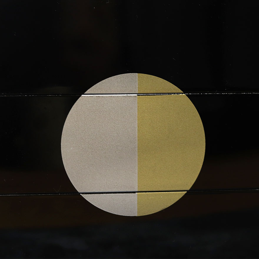 重箱 三段 お重 三段重 日月 黒 5寸 北市漆器 日本製 国産 箱入り 3段