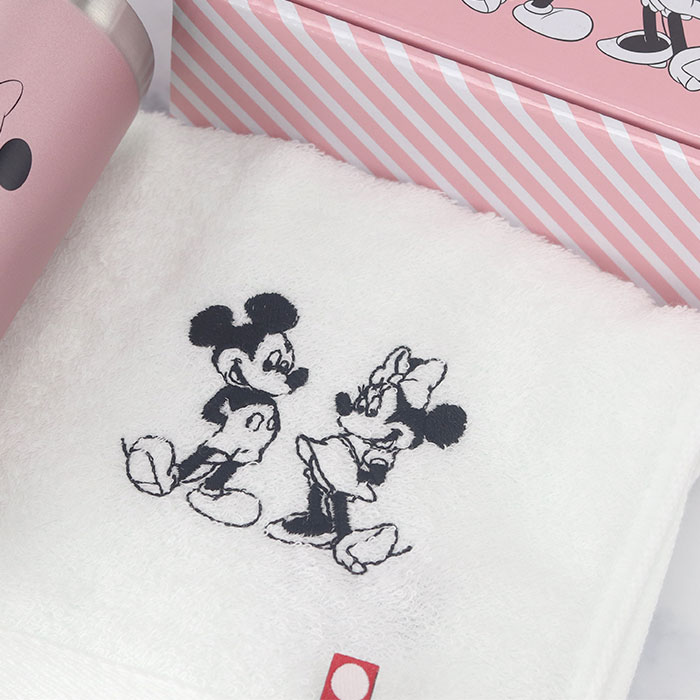 タンブラー タオル Disney ディズニー ミッキー＆ミニー メタルサーモタンブラー＆今治タオル セット ピンク D-MF55 箱入り