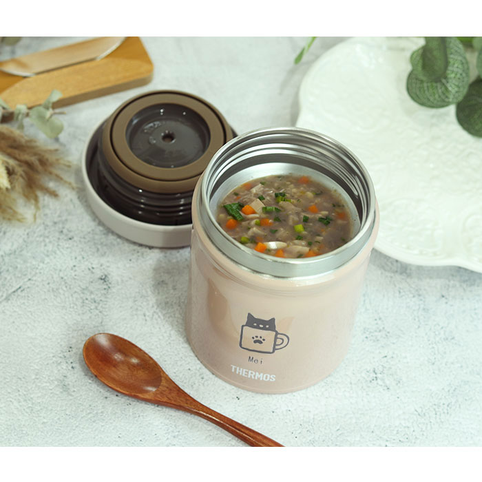 サーモス 真空断熱 スープジャー 400ml JEB-400 食洗機対応 箱入り ねこデザイン くすみカラー アースカラー 送料無料 | THERMOS | 08