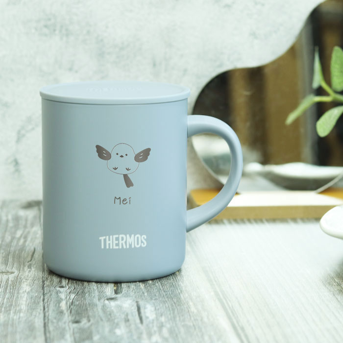 THERMOS（サーモス） 名入れ ギフト マグカップ 保温 蓋付き 真空断熱