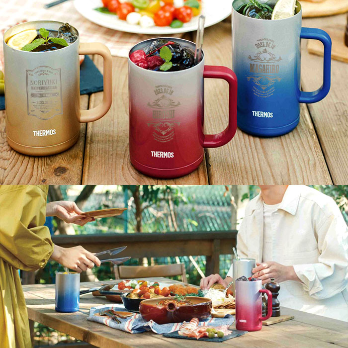 THERMOS（サーモス） 名入れ 真空断熱 ジョッキ 600ml JDK-600C 食洗機