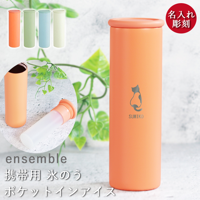 名入れ ギフト 氷嚢 氷のう 携帯用 emsamble ポケットインアイス ねこ