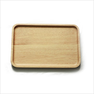 mocca もっか 名入れ デザイン ウッドトレー ゴムの木 木製お盆 30