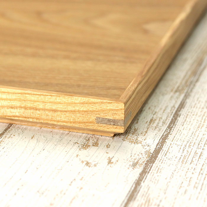 お盆 木製 京トレー ナチュラル 長角盆 スタッキング 約40×30cm 5枚