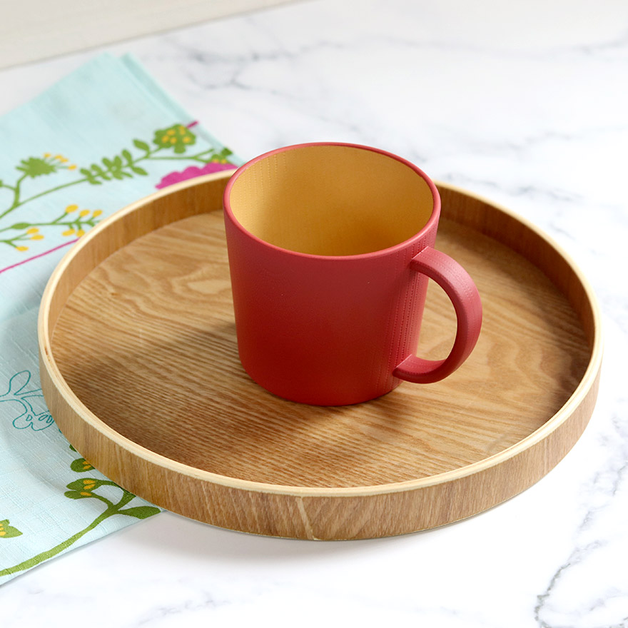 トレー 木製 お盆 丸盆 ナチュラル 木 盆 トレイ 丸 業務用 家庭用 和