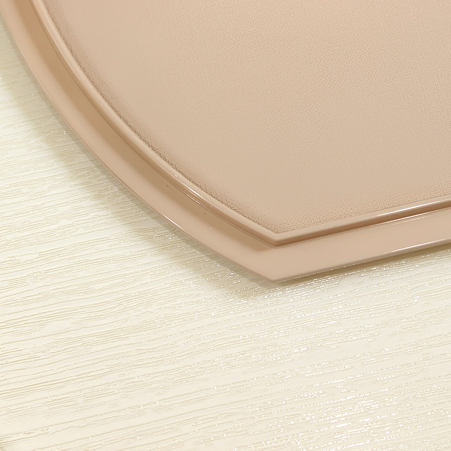 半月盆 トレー お盆 食洗機対応 日本製 ノンスリップ半月盆 滑り止め加工 軽量 北欧 リバーシブル 両面 おしゃれ かわいい トレイ おぼん 木目調 樹脂 ランチョンマット ナチュラル 家庭用 業務用