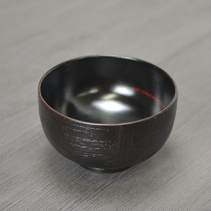 木製 お椀 汁椀 刷毛目椀 斜め 曙 