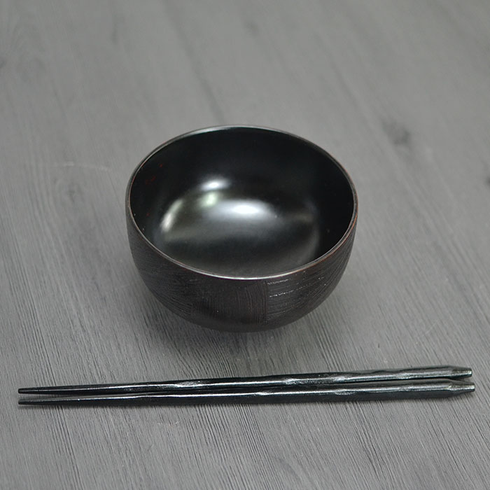 木製 お椀 汁椀 刷毛目椀 斜め 曙 