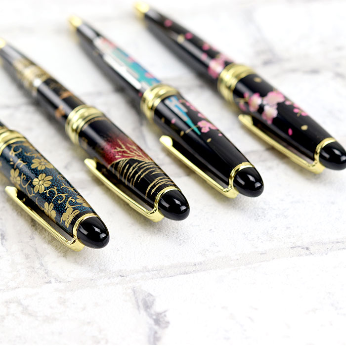 ボールペン ギフト 漆芸ボールペン 桜 赤富士 鉄仙唐草 富士にさくら