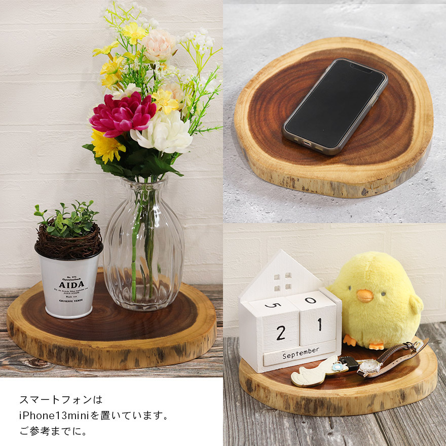 木製 アカシア 丸台 全5種 飾り台 インテリア ディスプレイ 花台